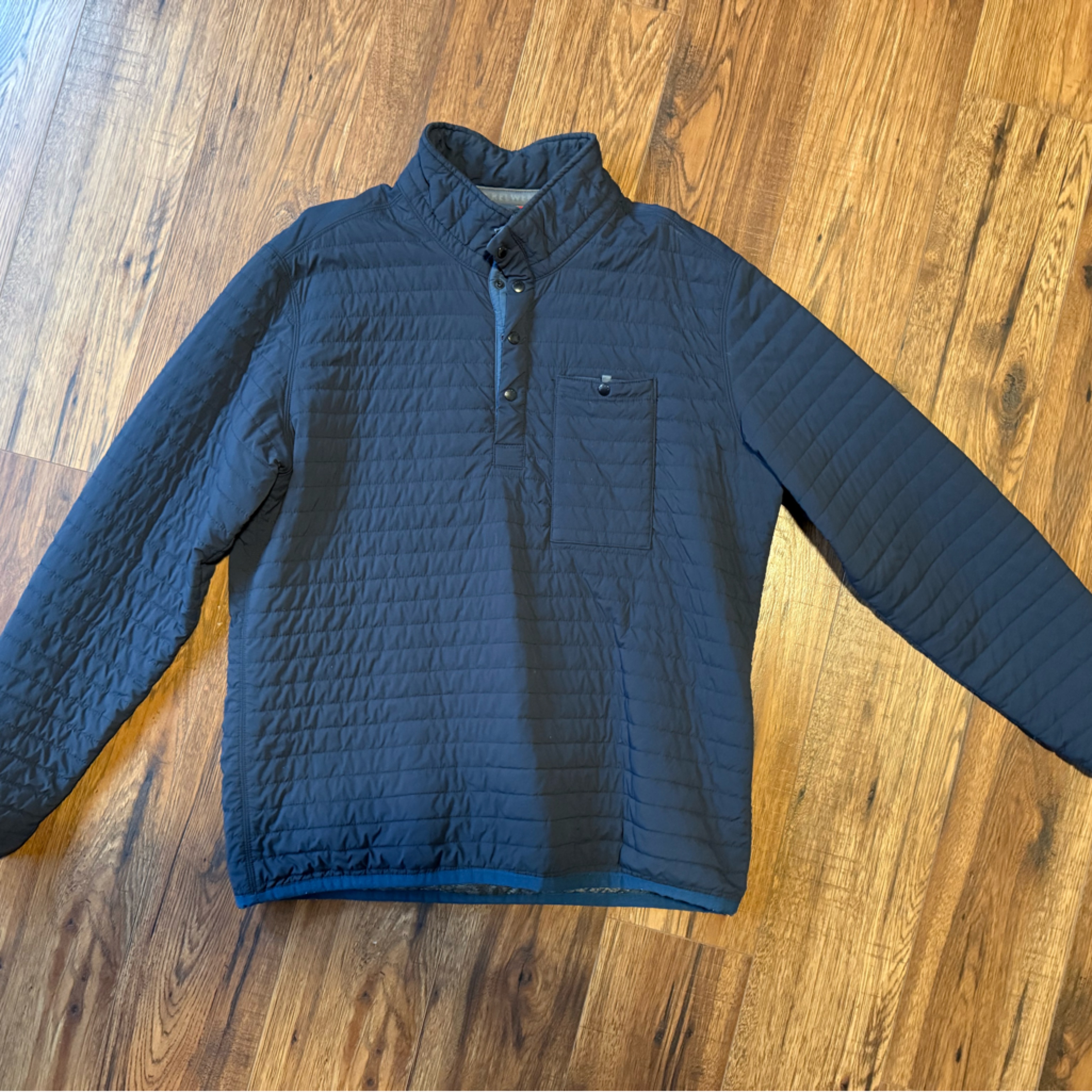Men's Quilted Performance Pullover Jacket - Navy